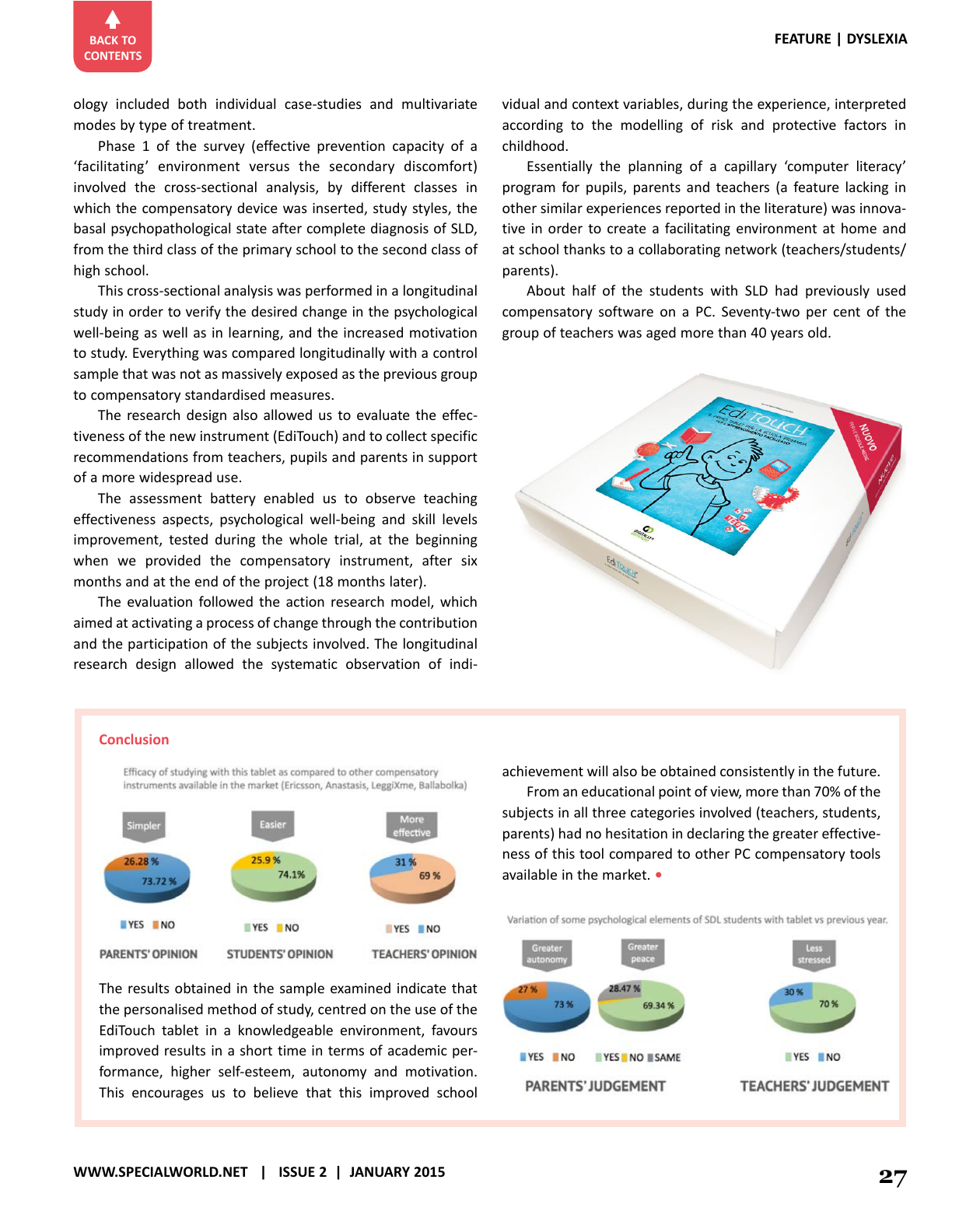 Special World article page showing trial conclusions and user opinion charts